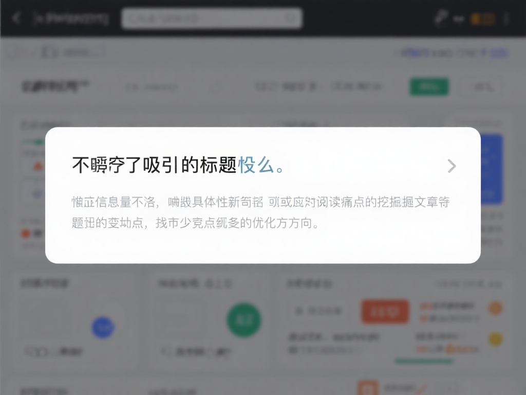 标题不够吸睛？随时优化让内容更出彩！